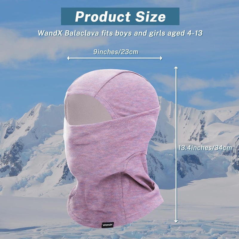 Wandx Winter Balaclava Ski Mask for Kids Windproof Ski Face Neck Warmer for Cold Weather Winter Outdoor Sports - Image 2